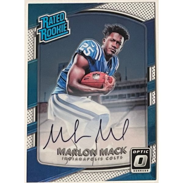 Picture of Athlon Sports CTBL-030932 Marlon Mack Signed 2017 Panini Donruss Optic Rated Rookie Card&#44; Number 152 - 60-99 - Indianapolis Colts