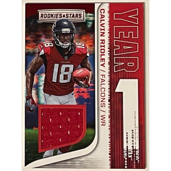 Picture of Athlon Sports CTBL-030954 Calvin Ridley 2018 Panini Rookies & Stars Player Worn Jersey Relic Rookie Card&#44; Number YO-9 - Atlanta Falcons