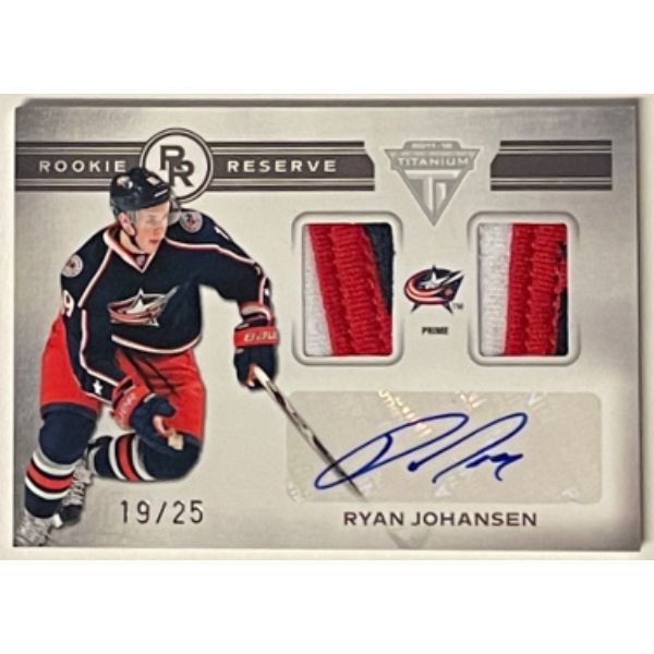 Picture of Athlon Sports CTBL-030956 Ryan Johansen Signed 2011-12 Panini Titanium Rookie Reserve RC AS Prime Jersey Relic Card&#44; Number 9 - 19 by 25 - Columbus Blue Jackets