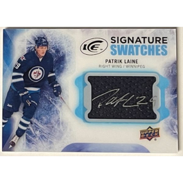 Picture of Athlon Sports CTBL-030958 Patrik Laine Signed 2016-17 Upper Deck Ice Hockey Signature Swatches NHL Card&#44; SS-PL - Imperfect - Winnipeg Jets