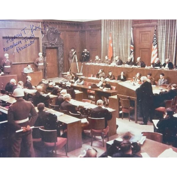 CTBL-030987 8 x 10 in. Henry T. King Jr. Signed 1946 WWll Nuremberg Trials Color Photo, PSA - AD55351 - Prosecutor Military Tribunals -  Athlon Sports, CTBL_030987