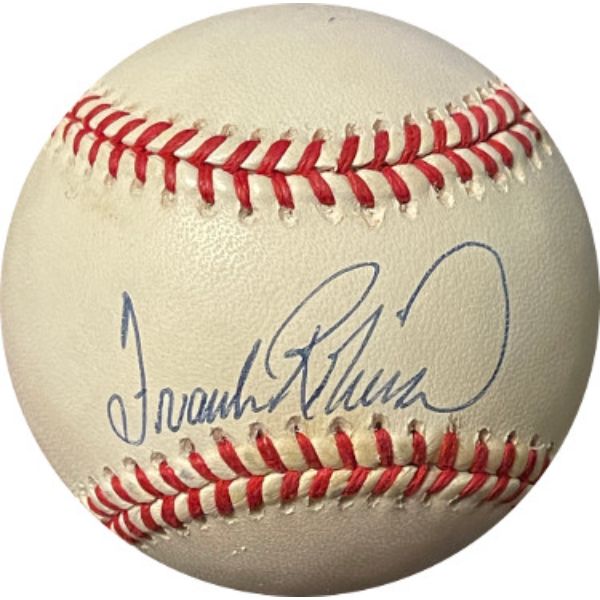 CTBL-031106 Frank Robinson Signed Baltimore Orioles Official Rawlings ROAL American League Baseball, Very Minor Tone Spots - UDA - UDE17920