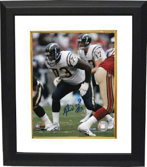 Picture of Athlon CTBL-BW5721 Marcus McNeill Signed San Diego Chargers 8 x 10 Photo Custom Framed