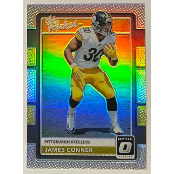 Picture of Athlon Sports CTBL-031163 James Conner 2017 Donruss Optic The Rookie Silver Prizm Card&#44; Number 28 - Pittsburgh Steelers