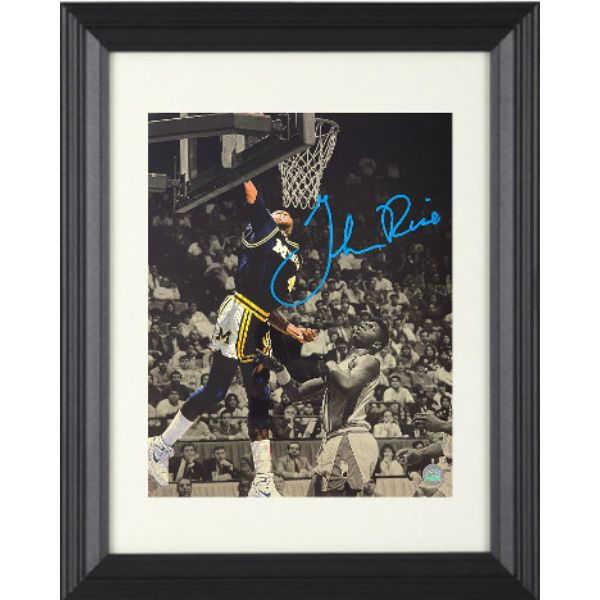 CTBL-BW30772 8 x 10 in. Glen Rice Signed Michigan Wolverines Spotlight Framed Photo, AWM Hologram - National Champs