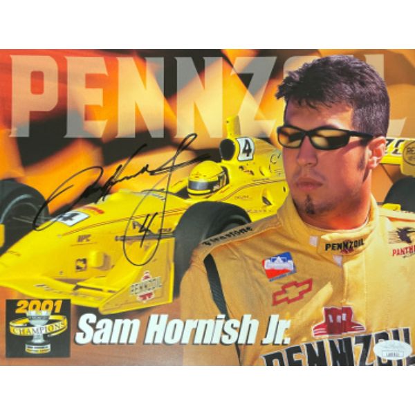 Picture of Athlon Sports CTBL-031194 8.5 x 11 in. Sam Hornish Jr. Signed Pennzoil 2001 Champions Indy Car Photo&#44; Number 4 - JSA - LL60512