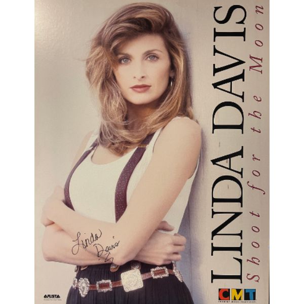 Picture of Athlon Sports CTBL-031288 17 x 22 in. Linda Davis Signed 1993 CMT Arista Shoot for the Moon Poster