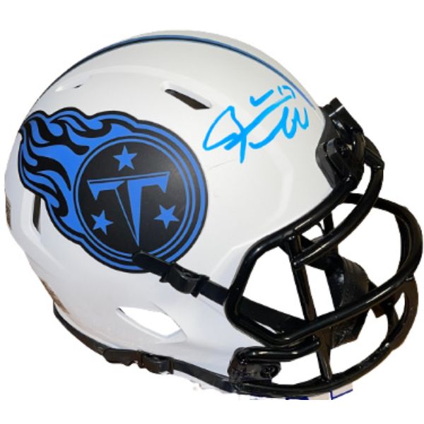 CTBL-031363 Ryan Tannehill Signed Tennessee Titans Lunar Eclipse Speed Mini Helmet, Number 17 - Beckett Witnessed
