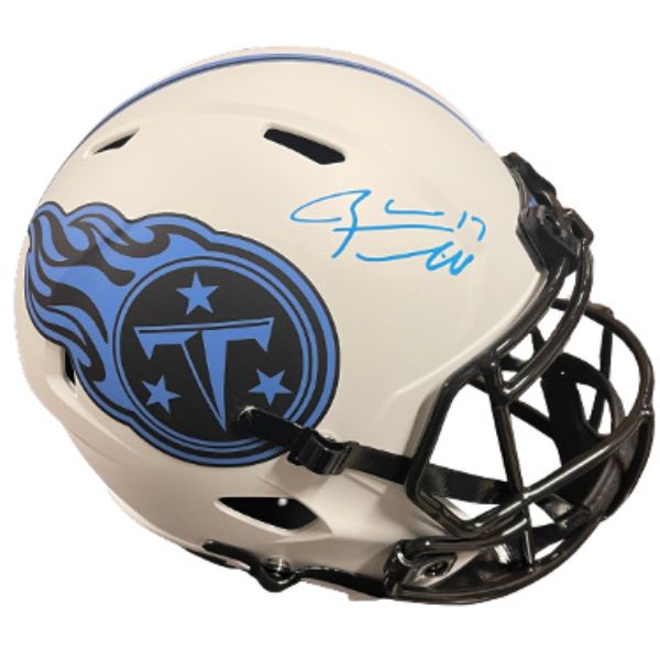 CTBL-031366 Ryan Tannehill Signed Tennessee Titans Lunar Eclipse Speed FS Rep Helmet, Number 17 - Beckett Witnessed