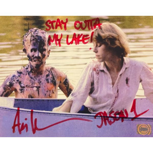CTBL-031431 8 x 10 in. Ari Lehman Signed Friday the 13th Jason Voorhees Photo, Dual - Jason 1 & Stay Outta My Lake - Lehman Hologram -  Athlon Sports, CTBL_031431