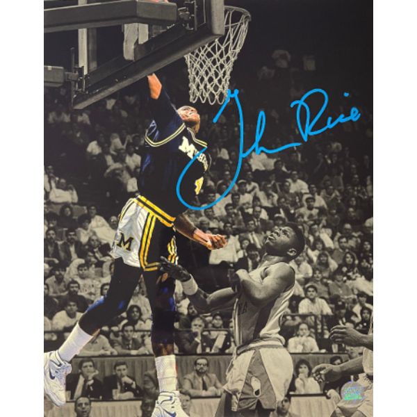 CTBL-030772 Glen Rice Signed Michigan Wolverines Spotlight Photo - National Champs - 8 x 10 in.