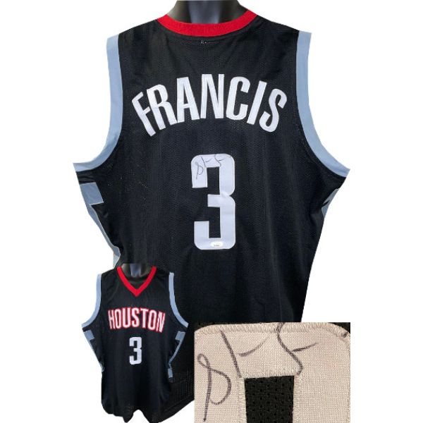 CTBL-030805 Steve Francis Signed Houston Pro Basketball Jersey, Black - Extra Large - JSA Witnessed - WIT290024
