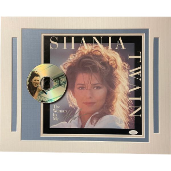 Picture of Athlon Sports CTBL-030861 16 x 20 in. Shania Twain Signed 1995 The Women in Me Album Cover Flat CD&#44; JSA - PP75248 - Matted