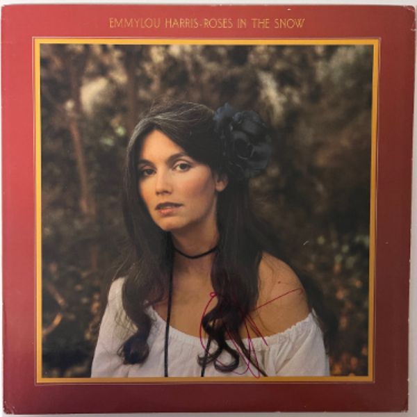 Picture of Athlon Sports CTBL-030875 Emmylou Harris Signed 1980 Roses In The Snow Album Cover&#44; LP Vinyl Record - JSA - PP75247