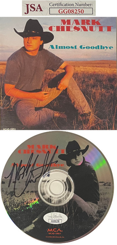 Picture of Athlon Sports CTBL-026532 Mark Chesnutt Signed 1993 Almost Goodbye Album&#44; CD with Cover & Case - JSA - No.GG08250