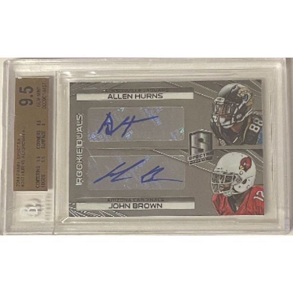 Picture of Athlon Sports CTBL-031931 Allen Hurns & John Brown Dual Signed 2014 Panini Spectra Football Card&#44; No.242 - 55-149 - Beckett-BAS Graded 9.5 - Autograph Graded 10