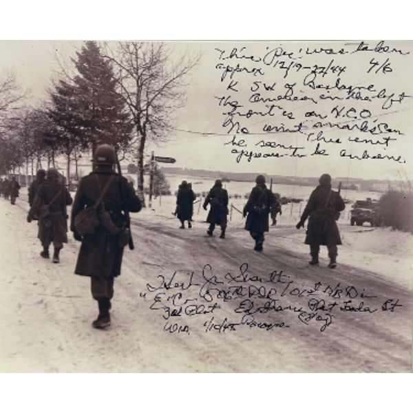 Picture of Athlon Sports CTBL-032024 8 x 10 in. Herb Jr Suerth Signed WWII Vintage Black & White Photo&#44; PSA - No.AD31989 - Band of Brothers - 1-10-45 101st - E Co PIR