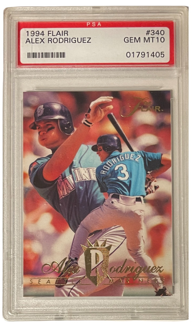 Picture of Athlon Sports CTBL-032523 Alex Rodriguez 1994 Flair Rookie Card&#44; No.340 - PSA Graded 10 Gem Mint - Seattle Mariners
