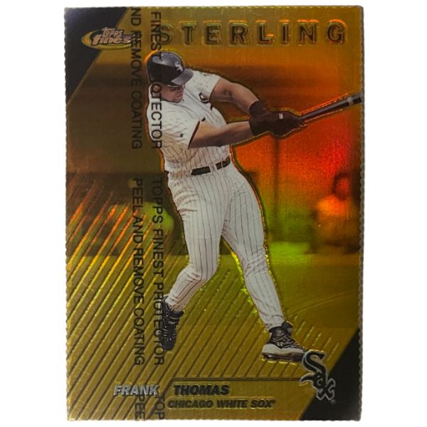 Picture of Athlon Sports CTBL-032535 Frank Thomas 1999 Topps Finest Gold Refractor Die Cut Sterling Card with Coating&#44; No.263 - Limited Edition 053-100 - Chicago White Sox
