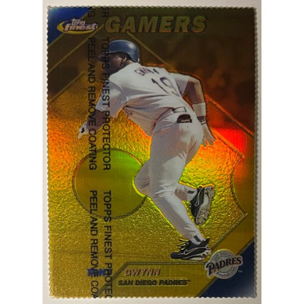 Picture of Athlon Sports CTBL-032545 Tony Gwynn 1999 Topps Finest Gold Refractor Die Cut Gamers Card with Coating&#44; No.275 - Limited Edition 073-100 - San Diego Padres