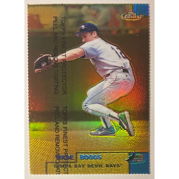 Picture of Athlon Sports CTBL-032633 Wade Boggs 1999 Topps Finest Gold Refractor Die Cut Card with Coating&#44; No.246 - Limited Edition 059-100 - Tampa Bay Devil Rays