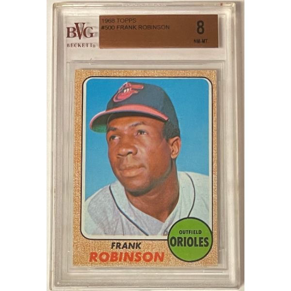 CTBL-032660 Frank Robinson 1968 Topps Baseball Card, No.500 - BVG Graded 8 NM-MT - Sub Grades - Baltimore Orioles -  Athlon Sports, CTBL_032660