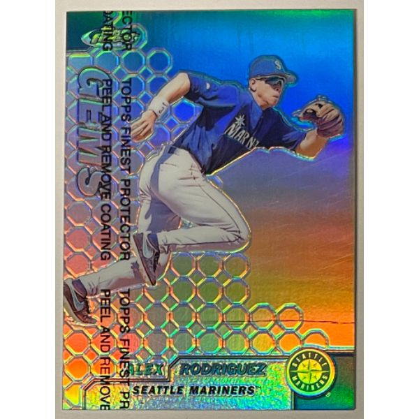 Picture of Athlon Sports CTBL-032681 Alex Rodriguez 1999 Topps Finest Refractor Gems Card with Coating&#44; No.105 - Seattle Mariners