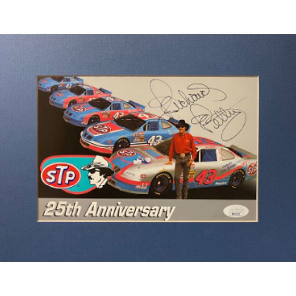 Picture of Athlon Sports CTBL-031857 6 x 9 in. Richard Petty Signed NASCAR STP 25th Anniversary Photo&#44; JSA - No.RR76720 - 9.5 x 12 in. Matted Frame