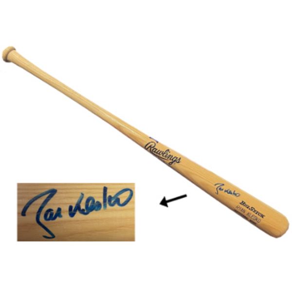 CTBL-032368 Ryan Klesko Signed Rawlings Big Stick Pro Model Engraved Bat, Treat Brooks Robinson - COA - Atlanta Braves