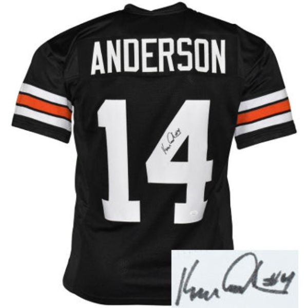 Picture of Athlon Sports CTBL-032384 Ken Anderson Signed Cincinnati TB Stitched Pro Style Football Jersey, Black - No.14 - JSA Witnessed - Extra Large