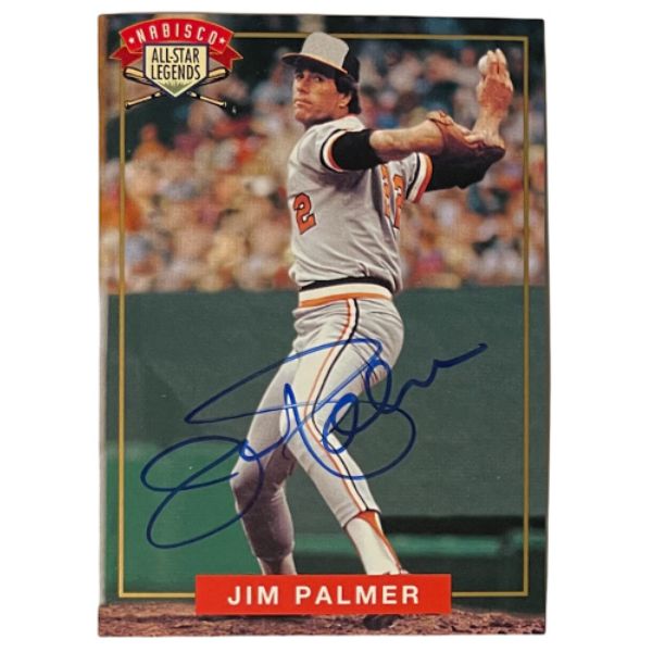 Picture of Athlon Sports CTBL-032394 Jim Palmer Signed 1994 Nabisco All-Star Legends Baseball Card&#44; MLBPA COA - Baltimore Orioles - On Card Signature