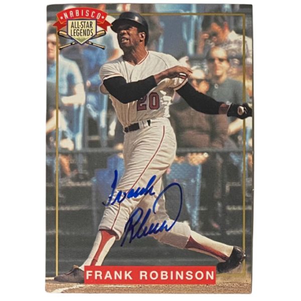 Picture of Athlon Sports CTBL-032396 Frank Robinson Signed 1994 Nabisco All-Star Legends Baseball Card&#44; MLBPA COA - Baltimore Orioles - On Card Signature