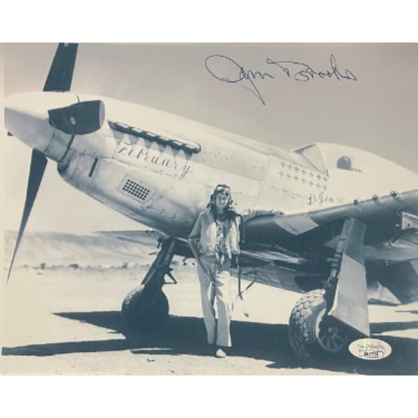 Picture of Athlon Sports CTBL-031526 8 x 10 in. James Brooks Signed WWII Vintage Black & White Photo&#44; JSA - No.SS17731 - P-51 Mustang Ace Pilot - 13 Kills