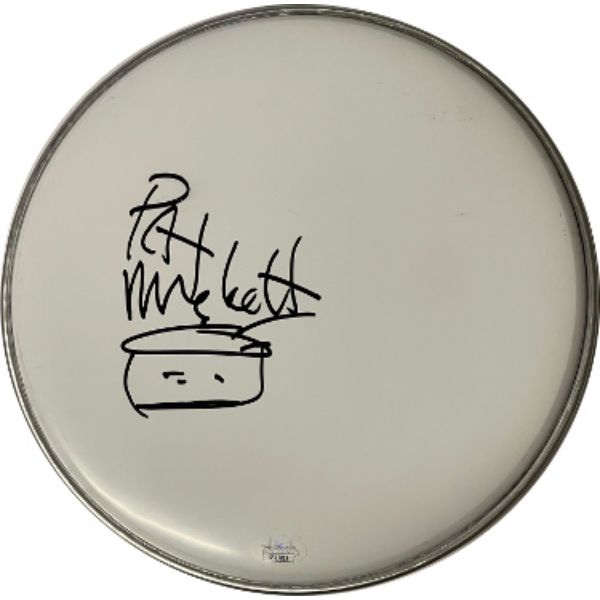 Picture of Athlon Sports CTBL-031572 10 in. Pat Mastelotto Signed Drumhead, JSA - No.SS17819 - Mr. Mister - King Crimson - Stick Men