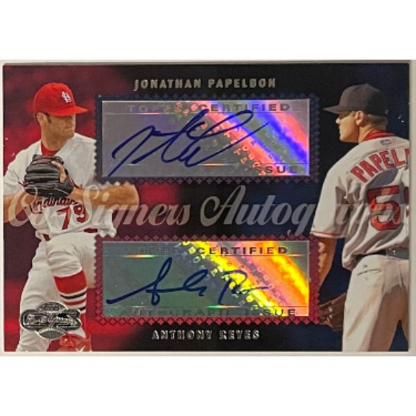 Picture of Athlon Sports CTBL-032230 Jonathan Papelbon & Anthony Reyes Dual Signed 2006 Topps Certified Co-Signers Card&#44; No.CS-52 - Red Sox - Cardinals