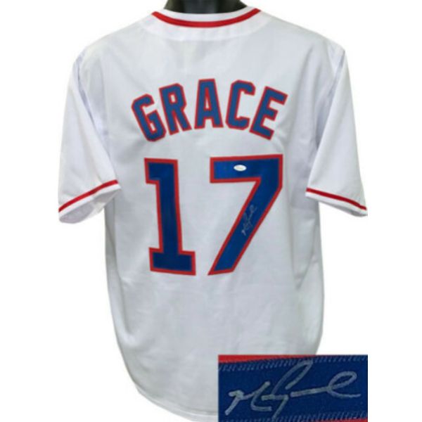 Picture of Athlon Sports CTBL-032070 Mark Grace Signed Chicago White Sox TB Stitched Pro Baseball Jersey&#44; White - Extra Large - JSA Witnessed Hologram