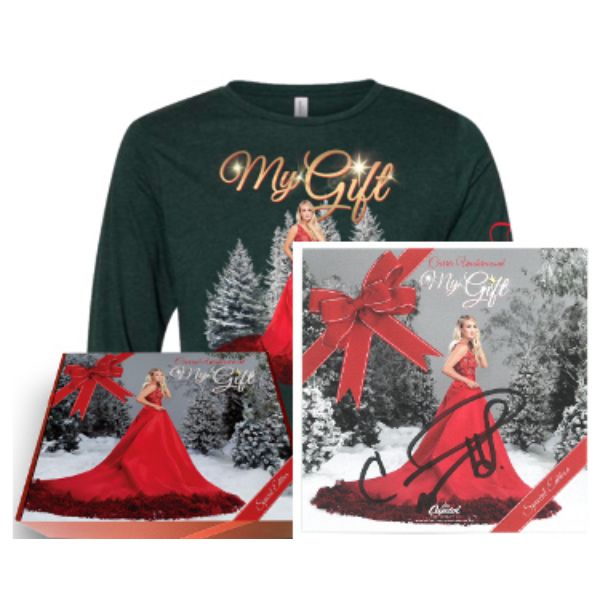 Picture of Athlon Sports CTBL-032096 3 x 4 in. Carrie Underwood Signed 2021 My Gift Art Card Special Edition Boxed Set&#44; CD - T-Shirt - Large