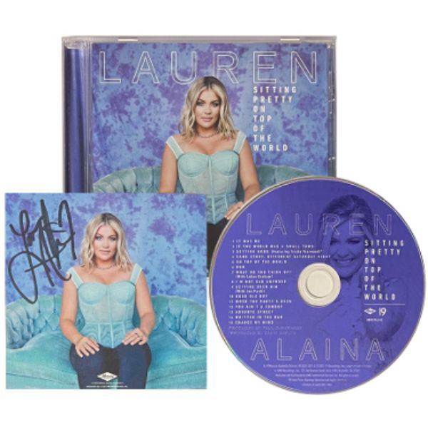 Picture of Athlon Sports CTBL-032099 4 x 4 in. Lauren Alaina Signed 2021 Sitting Pretty on Top of the World Art Card, Insert - Album Cover - CD - Jon Pardi