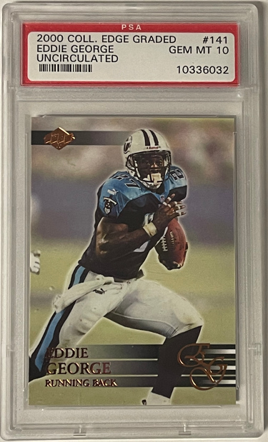 Picture of Athlon Sports CTBL-032140 Eddie George 2000 Collectors Edge Uncirculated Football Card&#44; No.141 - PSA Graded Gem Mint 10 - Tennessee Titans