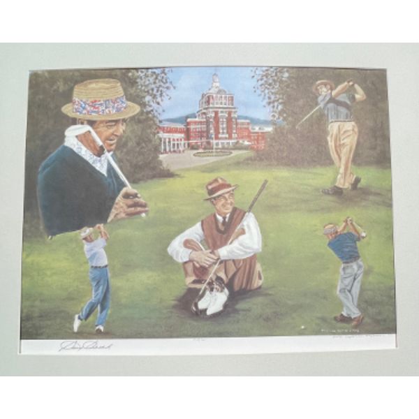 Picture of Athlon Sports CTBL-032151 18 x 24 in. Sam Snead Signed 1992 PGA Golf Lithograph&#44; Limited Edition 150-327 - Beckett Review - 21.5 x 26.5 in. Matted Frame