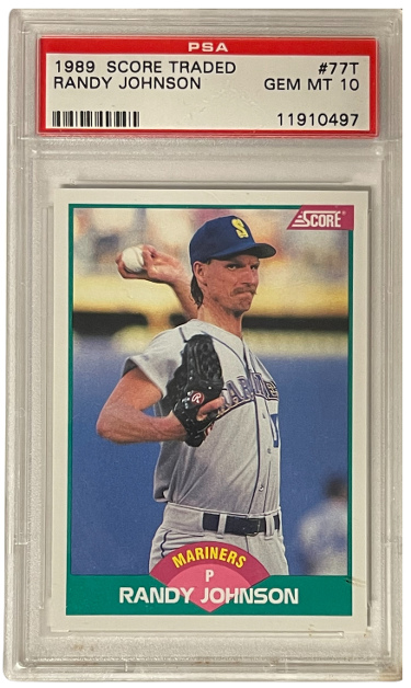 Picture of Athlon Sports CTBL-032717 Randy Johnson 1989 Score Traded Rookie Card&#44; No.77T - PSA Graded 10 Gem Mint - Seattle Mariners