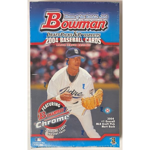 Picture of Athlon Sports CTBL-032743 2004 Bowman MLB Baseball Draft Picks & Prospects Factory Sealed Hobby Box&#44; Pack of 24 - 7 Cards per Pack