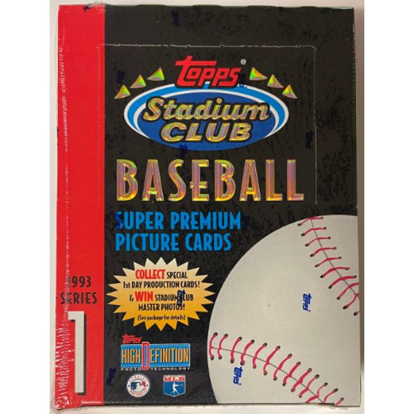 Picture of Athlon Sports CTBL-032745 1993 Topps Stadium Club MLB Baseball Factory Sealed Hobby Box&#44; Super Premium - Series 1 - Pack of 24 - 14 Cards per pack