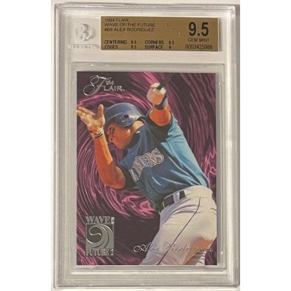 Alex Rodriguez 1994 Flair Wave Rookie Card, No.B8 - Beckett - BGS Graded 9.5 Gem Mint - Sub Grades - Mariners -  Athlon Sports, AT436680