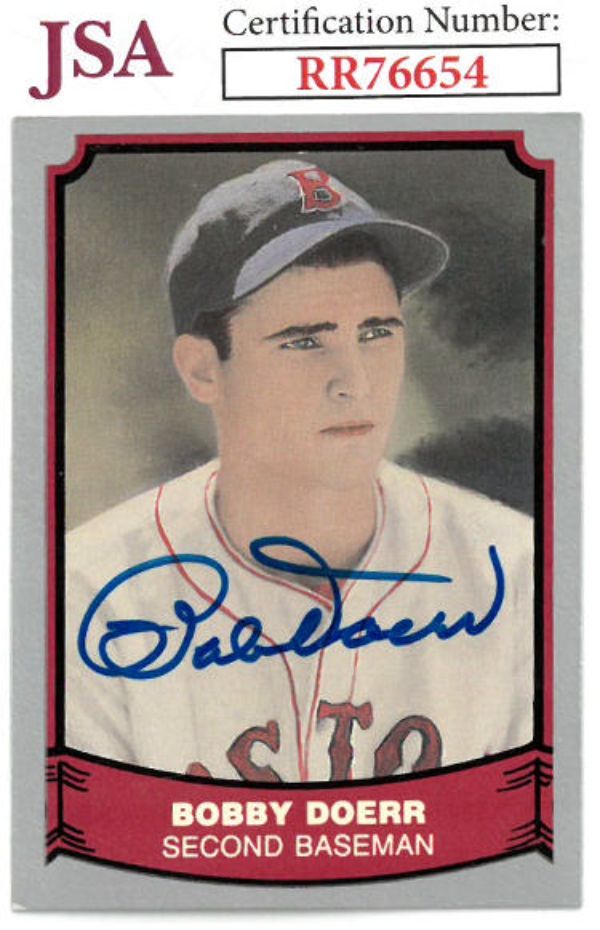 CTBL-031687 Bobby Doerr Signed 1988 Pacific No. 73- JSA No. RR76654 On Card Auto & Boston Red Sox Baseball Legends Card