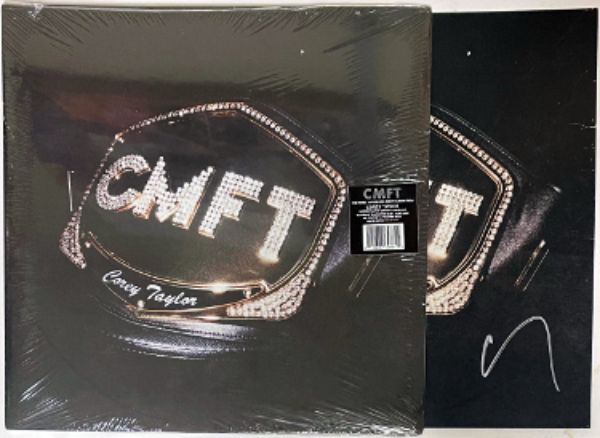 CTBL-033382 12 x 12 in. Corey Taylor Signed 2020 CMFT Solo Insert LP & Vinyl, Record- JSA-KK96785 Slipnot & Stone Sour Album Cover