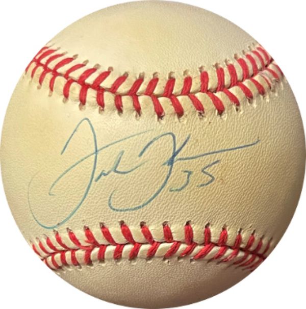 CTBL-033388 Frank Thomas Signed Roal Official Rawlings American League No. 35 Minor Tone Chicago White Sox & Toronto Blue Jays Baseball