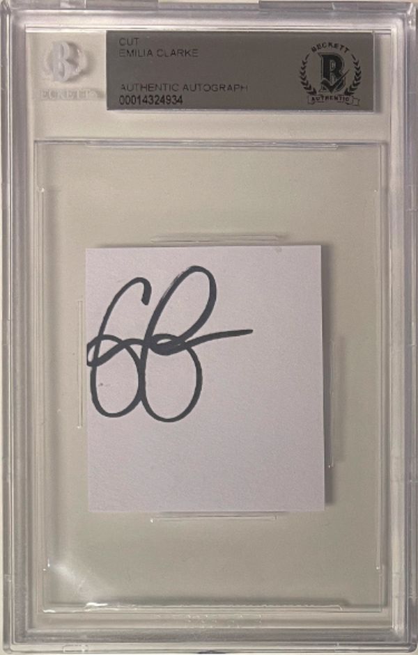 CTBL-033447 2 x 2 in. Emilia Clarke Signed Cut- Beckett & BAS Encapsulated Game of Thrones, Solo-A Star Wars Story Autographed -  RDB Holdings & Consulting, CTBL_033447