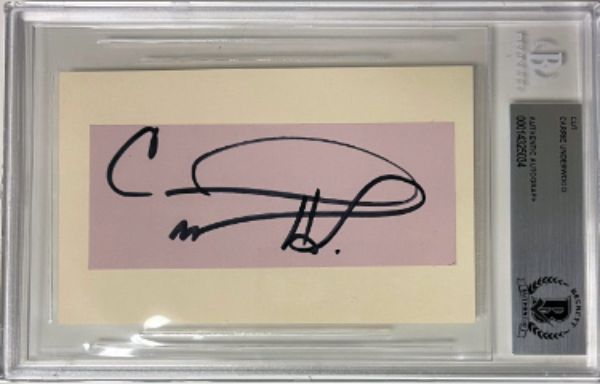 Picture of RDB Holdings & Consulting CTBL-033454 2 x 4.5 in. Carrie Underwood Signed Cut Signature Beckett & BAS Encapsulated Music Autographed