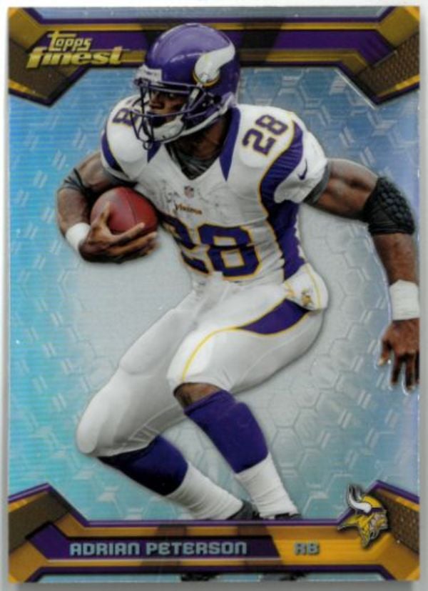 CTBL-034486 Adrian Peterson 2013 Topps Finest Refractor No. 50 Minnesota Vikings Football Card